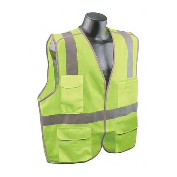 Condor High Visibility Vest,Yllw/Green,2XL/3XL 53YN11
