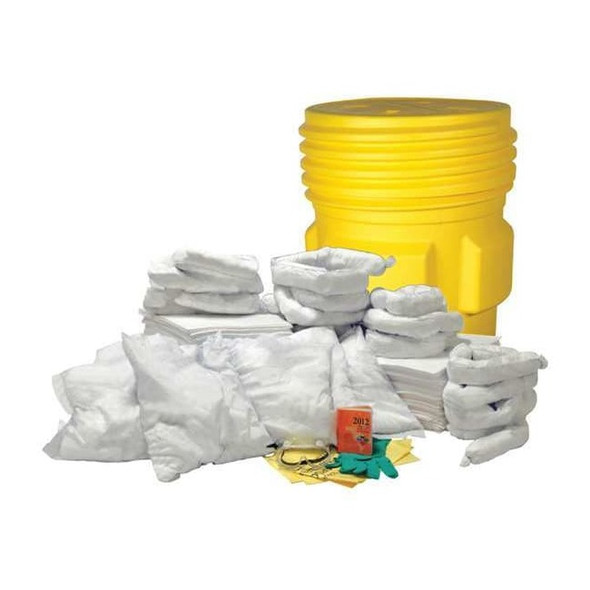 Condor Spill Kit, 67 gal Volume Absorbed per Kit, 95 gal Capacity, Drum 35ZT04