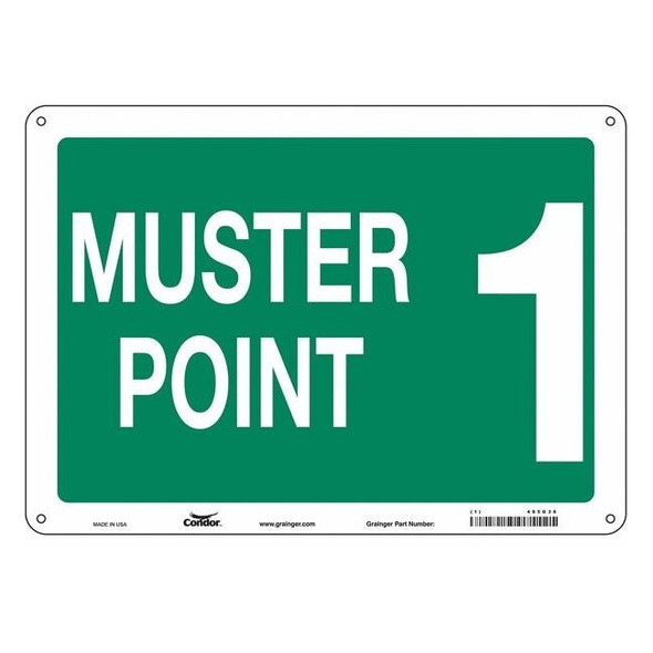 Safety Sign, 10 in Height, 14 in Width, Aluminum, Horizontal Rectangle, English