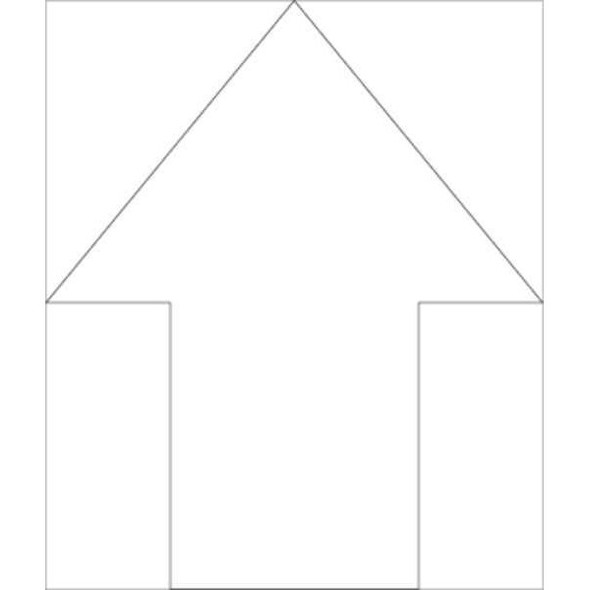 Stencil, Arrow, 24 in Character Height, Not Applicable Font, Polyethylene, Clear