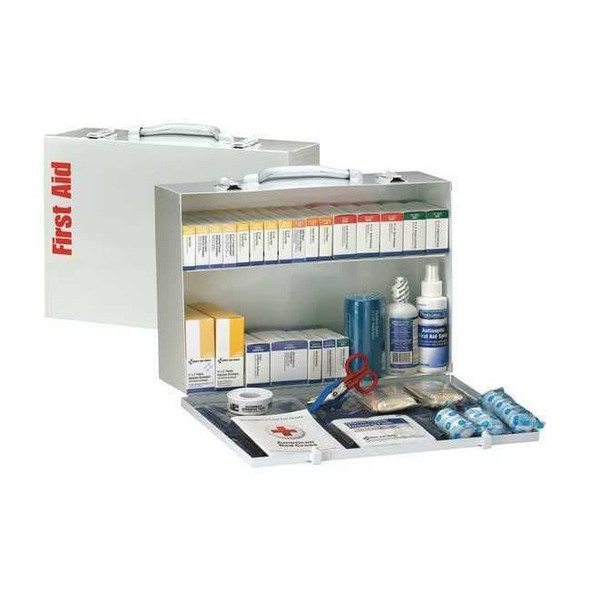 First Aid Kit and Housing, Metal Cabinet, 467 Components, 75 People Served