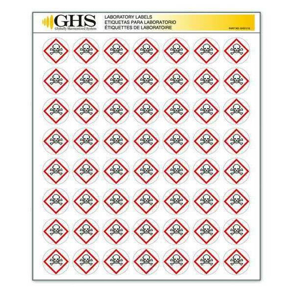 Ghs Safety GHS Label, 1 in H, 1 in W, Paper, PK1120 GHS1215
