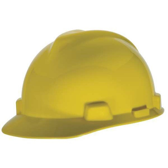 Hard Hat, V-Gard, Polyethylene, 4 Point Pinlock, Type 1, Class E, Yellow