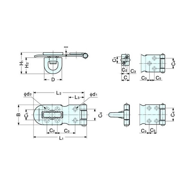Lamp Hasp,Rotating Eye,304 Stainless Steel HP-40