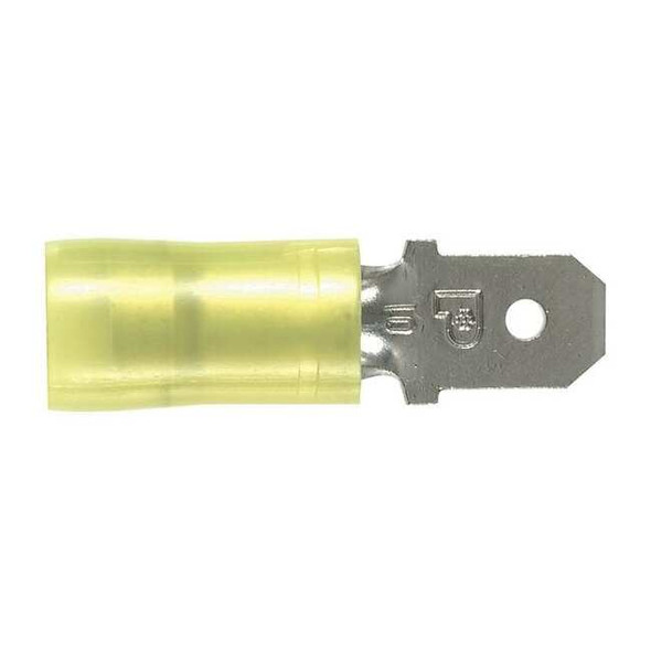 Panduit Male Disconnect, Yellow, 12-10AWG, PK50 DNF10-250M-L