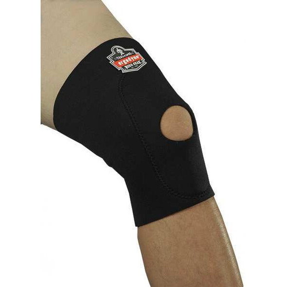 Ergodyne Knee Support, Pull-Over, 0 Straps, Black, M 615