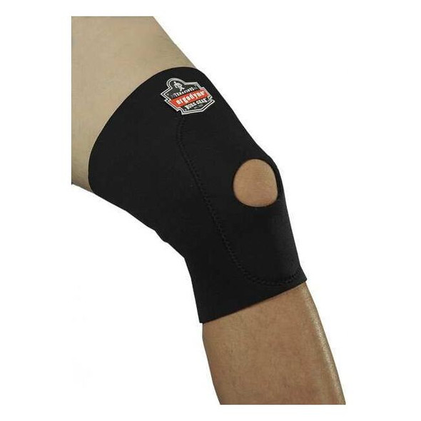 Ergodyne Knee Support, Pull-Over, 0 Straps, Black, M 615