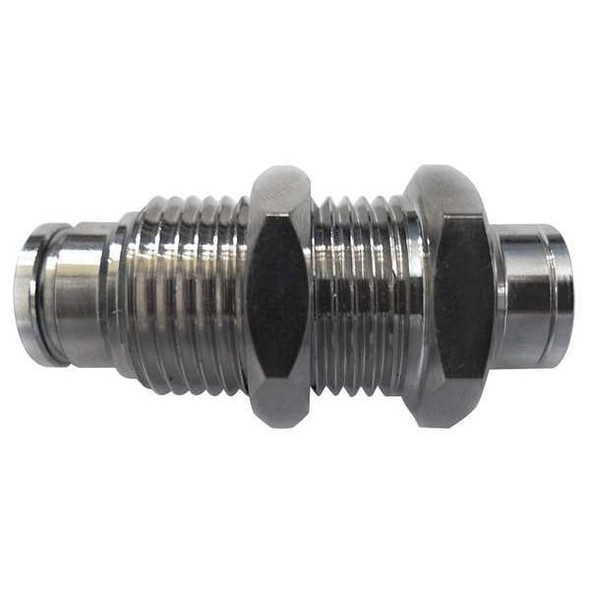 Push-Fit Union Fitting, 1/2 in Tube Size, Brass, Silver