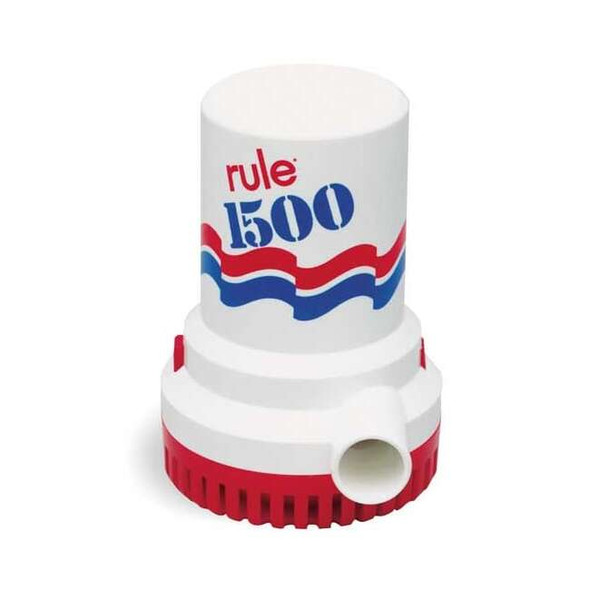 Rule Electric Bilge Pump,ABS,12VDC,1-1/8" 2