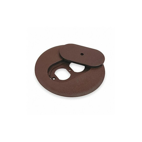 Steel City Box Cover, Floor Box Type, 1 Gang, Polycarbonate P 68 DRC BRN