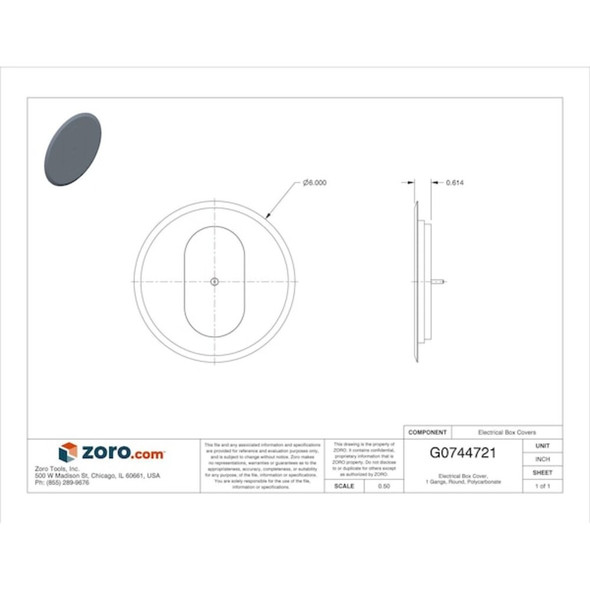 Steel City Box Cover, Floor Box Type, 1 Gang, Polycarbonate P 68 DRC BRN