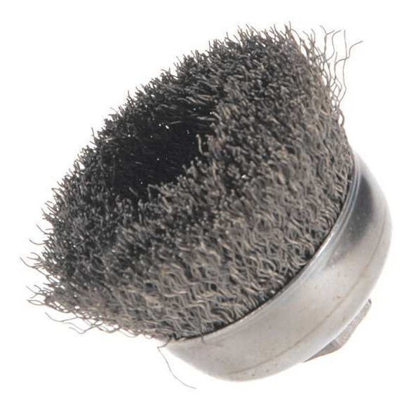 Weiler Crimped Wire Cup Wire Brush, 3", 0.014" 93242