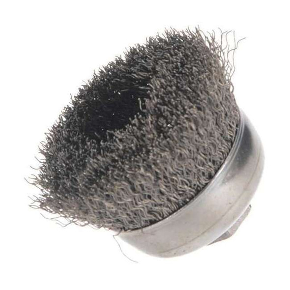 Weiler Crimped Wire Cup Wire Brush, 3", 0.014" 93242