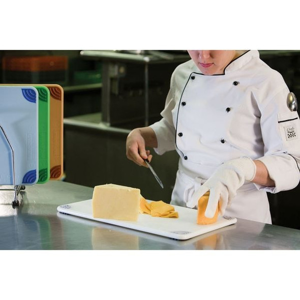 San Jamar Cutting Board,12x18 in,White CBG121812WHGR