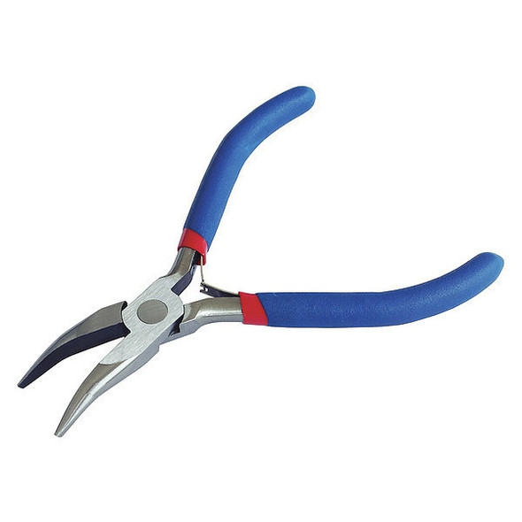 Westward 4 1/2 in Bent Needle Nose Plier Dipped Handle 53JW99