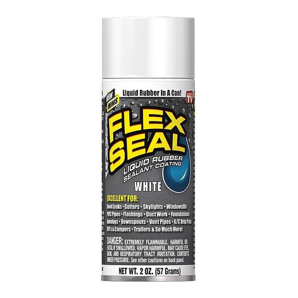 Flex Seal Leak Sealer 2 oz, Aerosol, White, Liquid FSWHTMINI