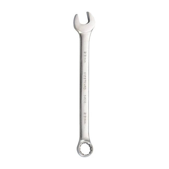 Westward Combination Wrench,23mm,Metric,Satin 54RZ13