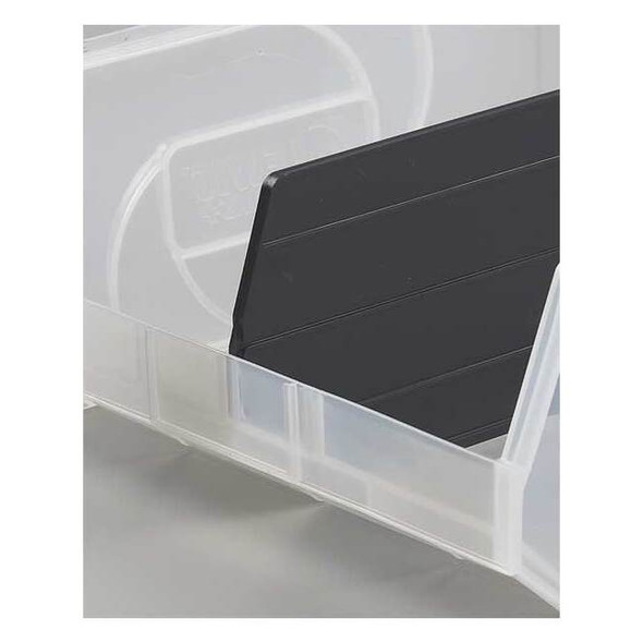 Lewisbins Plastic Divider, Black, 6 3/4 in L, 2 1/2 in H, 6 PK DPB7-3 Div