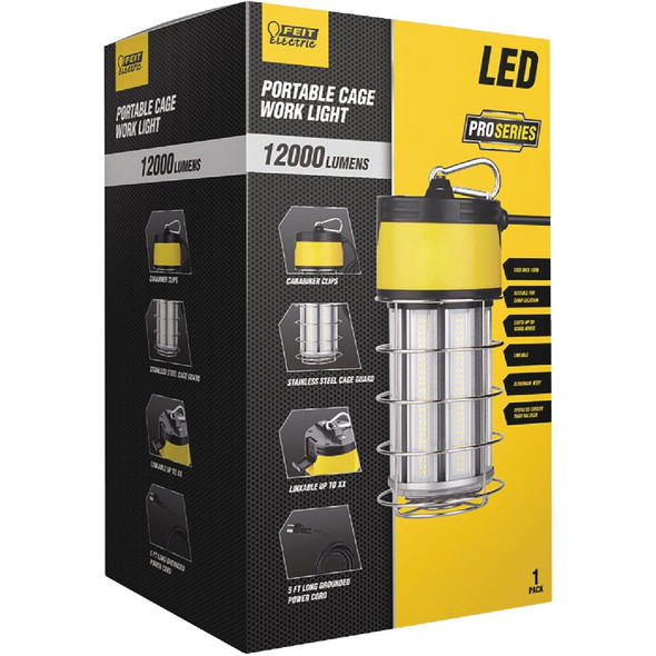 Feit Electric 100W LED Cage Lantern Work Light with 5 Ft. Power Cord WORKCAGE12000PLUG 566913