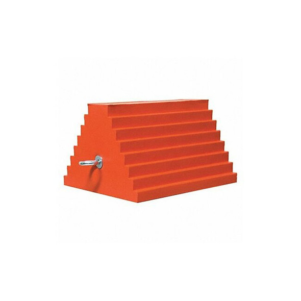 Checkers Wheel Chock,11" D,7" H,9" W,Orange UCTS003