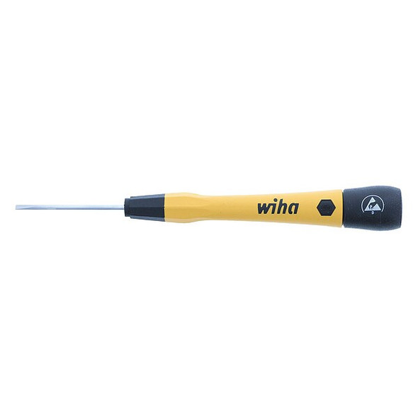Wiha ESDPrecisionScrDrv,Slt,2.0mm,Blc,Round 27274