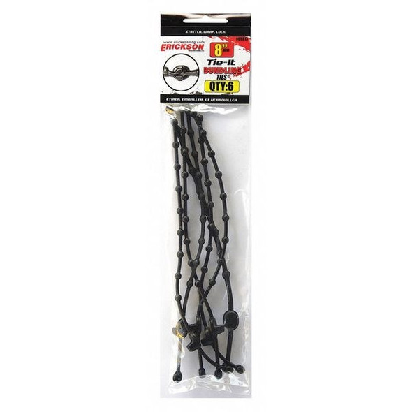 Erickson Bungee Strap,Black,8" L,1/4" W 06813
