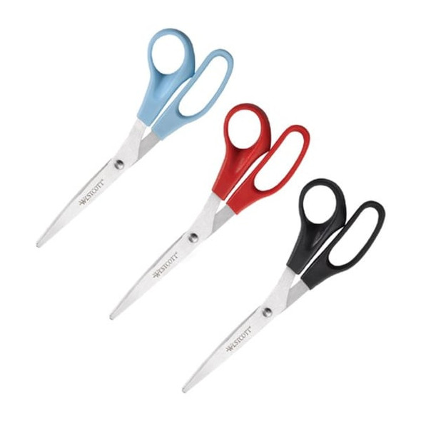 Westcott Multipurpose,Scissors,8 In. L,PK3 13404