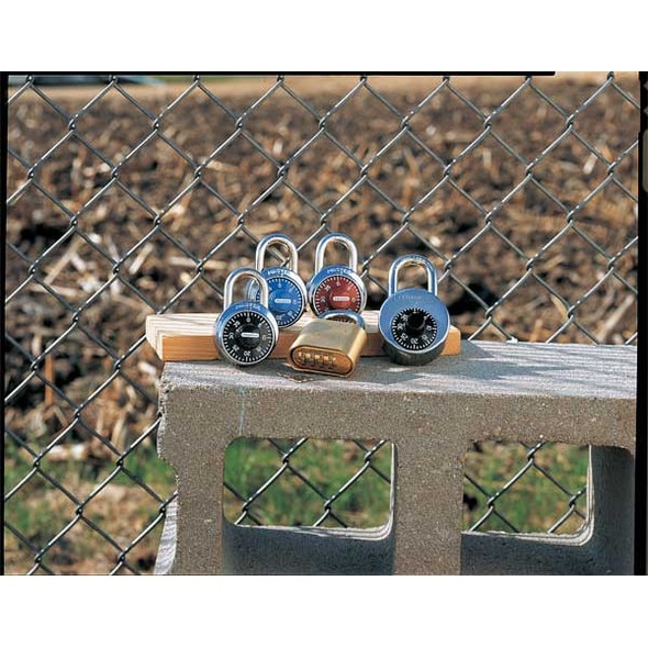 Master Lock Combination Padlock, Center, Blue/Silver 1506D