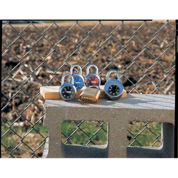 Master Lock Combination Padlock, Center, Blue-Silver 1506D
