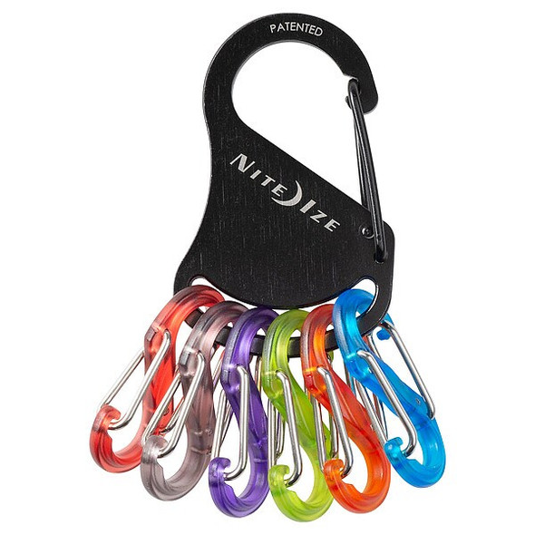 Nite Ize Key Rack, Black, Stainless Steel Carabiner, S-Biner KRK2-01-R6