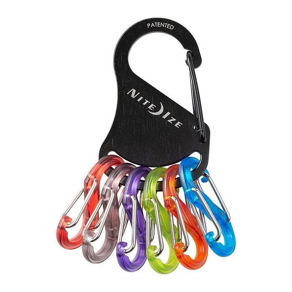 Nite Ize Key Rack, Black, Stainless Steel Carabiner, S-Biner KRK2-01-R6