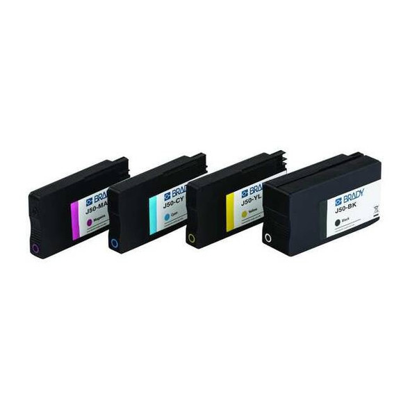 Brady Ink Cartridge, New, Black/Cyan/Magenta/YEL J50-CMYK