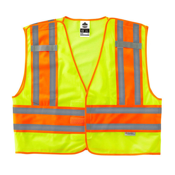 Ergodyne® GloWear® 8245PSV Public Safety Vest, Large/X-Large, Lime, 1/Each