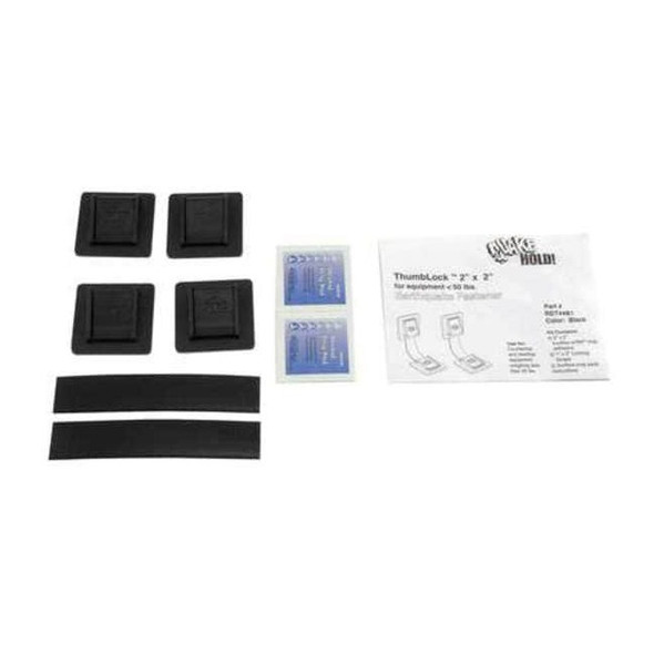 Quakehold! Equipment Fastener, 50 Lbs,Black RD.T4.4B.1