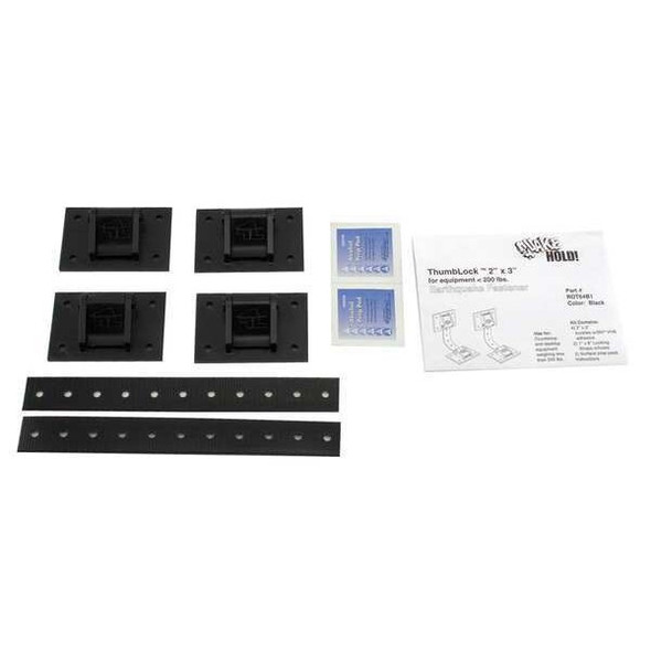 Quakehold! Equipment Fastener,200 Lbs,Black RD.T6.4B.1