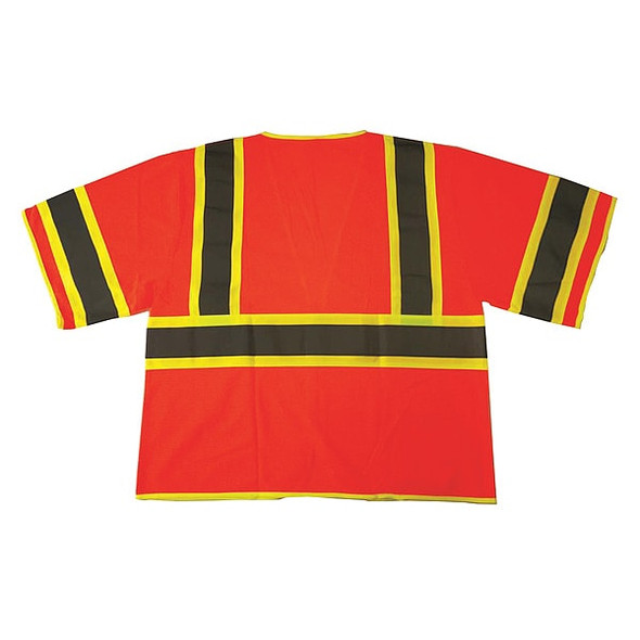 Condor High Visibility Vest,Orange/Red,2XL 53YN89