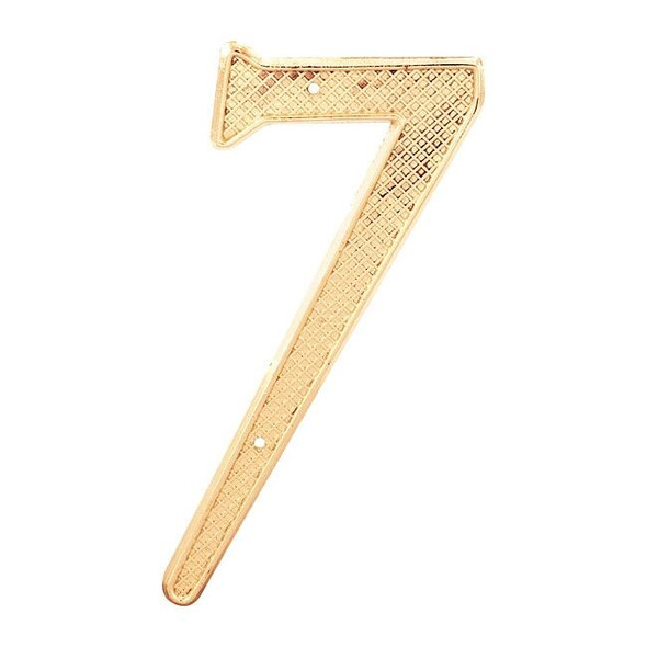 Primeline Tools 4 in. House Number 7, Diecast, Brass Finish, PK2 MP4287