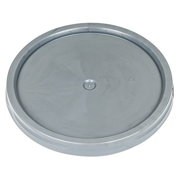 Basco Pail Lid, 12.25 in OD, Plastic, Gray ROP2100CVR-TT-GRAY