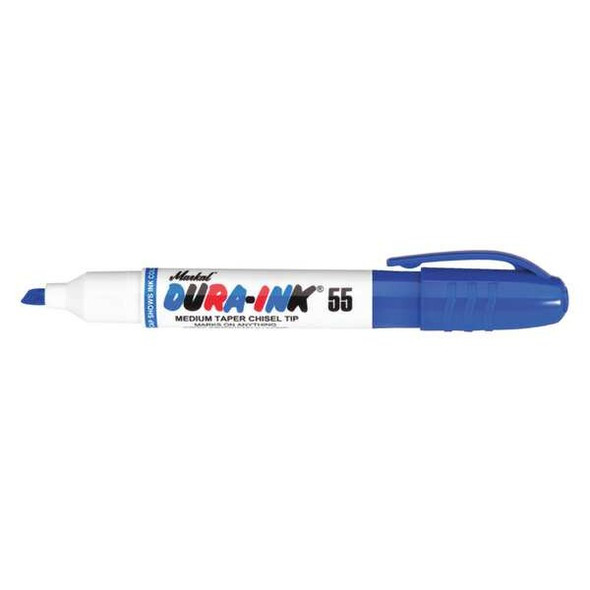 Markal Permanent Marker, Chisel Tip, Blue 96530
