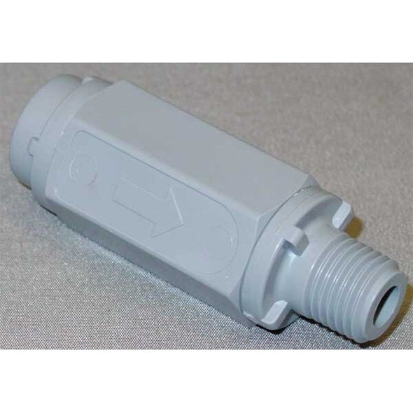 1/4" FPT x MPT Gray PVC Ball Cone Spring Check Valve