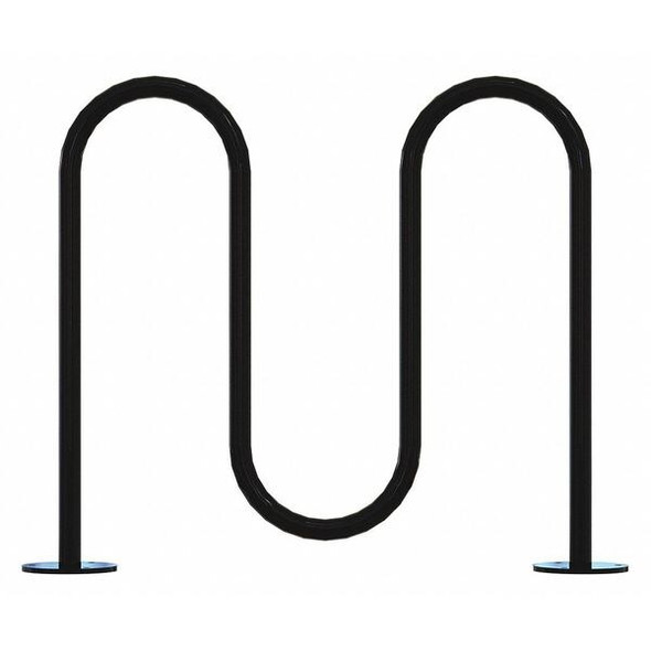 Madrax Bike Rack,Black,36" H,39" L,Steel QS-WP36-5-SF-B