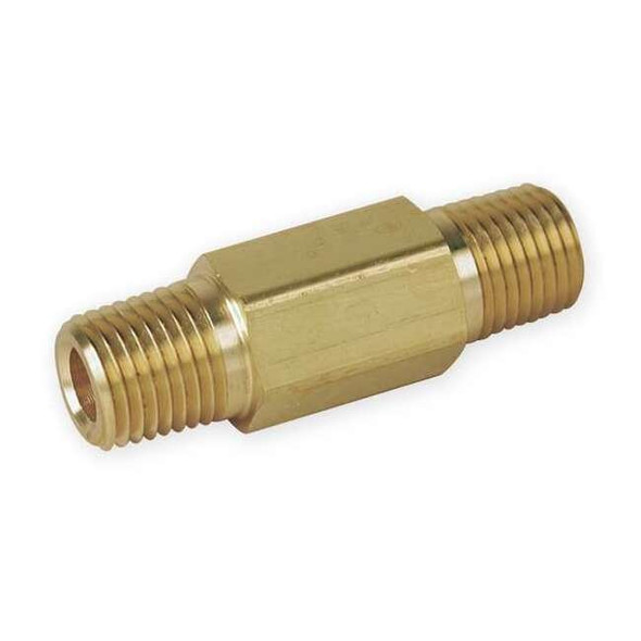 Hex Long Nipple Brass Pipe Fitting, 1/2 in Male NPT X 1/2 in Male NPT