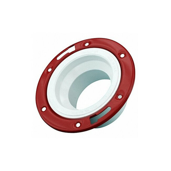 PVC Adjustable Closet Flange, Hub, 4 in x 3 in Pipe Size