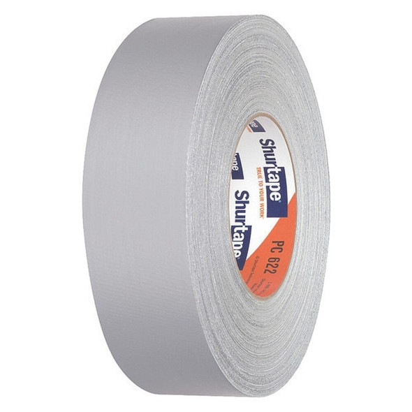 Shurtape Duct Tape, Silver, 60-1-8 yd L, 1-7-8 in W 183845