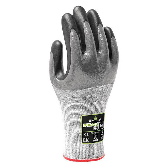 Showa Coated Gloves,Black/Gray,XL,PR 576XL-09 Showa Coated Gloves,Black/Gray,XL,PR 576XL-09
