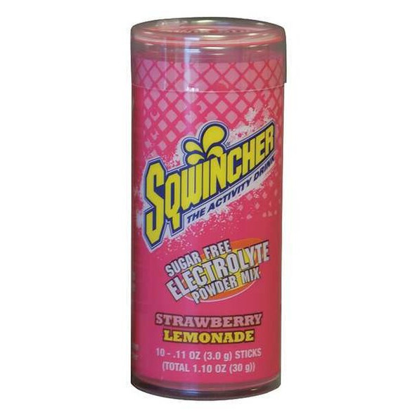 Qwik Stik(TM) Sugar Free Drink Mix Powder 20 oz Yield Per 0.11 oz Unit, Strawberry-Lemonade, Pk10