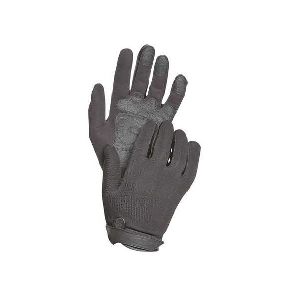 Law Enforcement Glove, Clarino(R) synthetic suede Palm, 8" Length, Hook-and-Loop Cuff, Full Finger