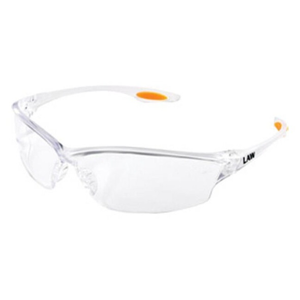 MCR Safety® Law® 2 Eyewear, Clear Temple & Lens, 1/Each