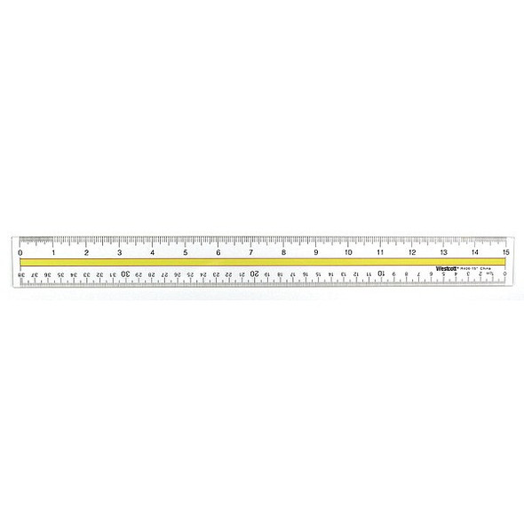 Westcott Ruler,15 Inch,Data Highlight 10580