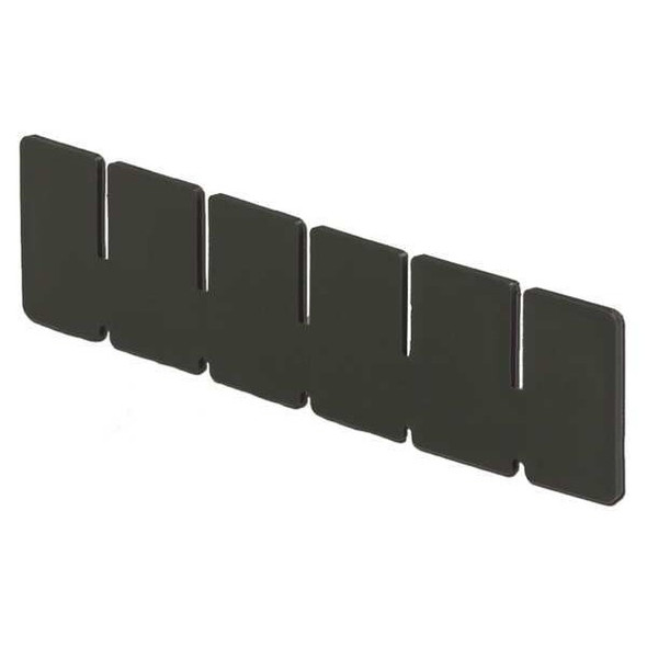 Lewisbins Plastic Divider, Black, 6 15/16 in L, 2 in H DV0825 XL